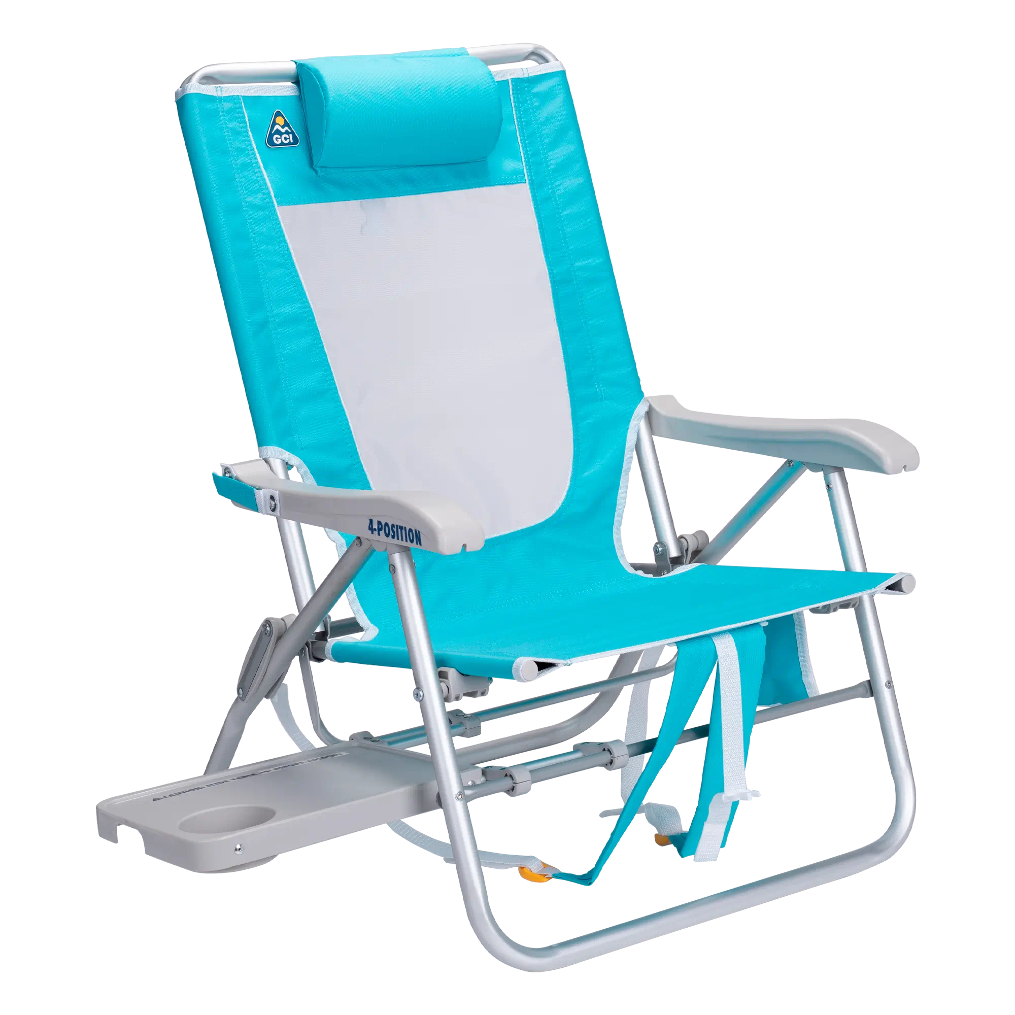 Ultra-Comfortable Big Surf with Slide Table - Camp Rocker Chair for Fishing & Beach Trips - Seafoam Green