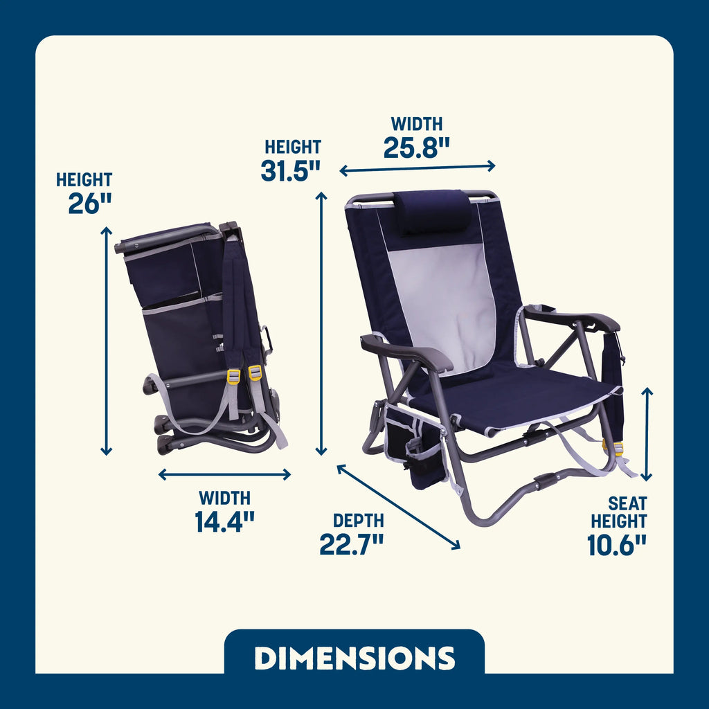 Premium All-Weather Bi-Fold Slim Event Chair - Folding Rocking Chair - Perfect for Tailgating Detail