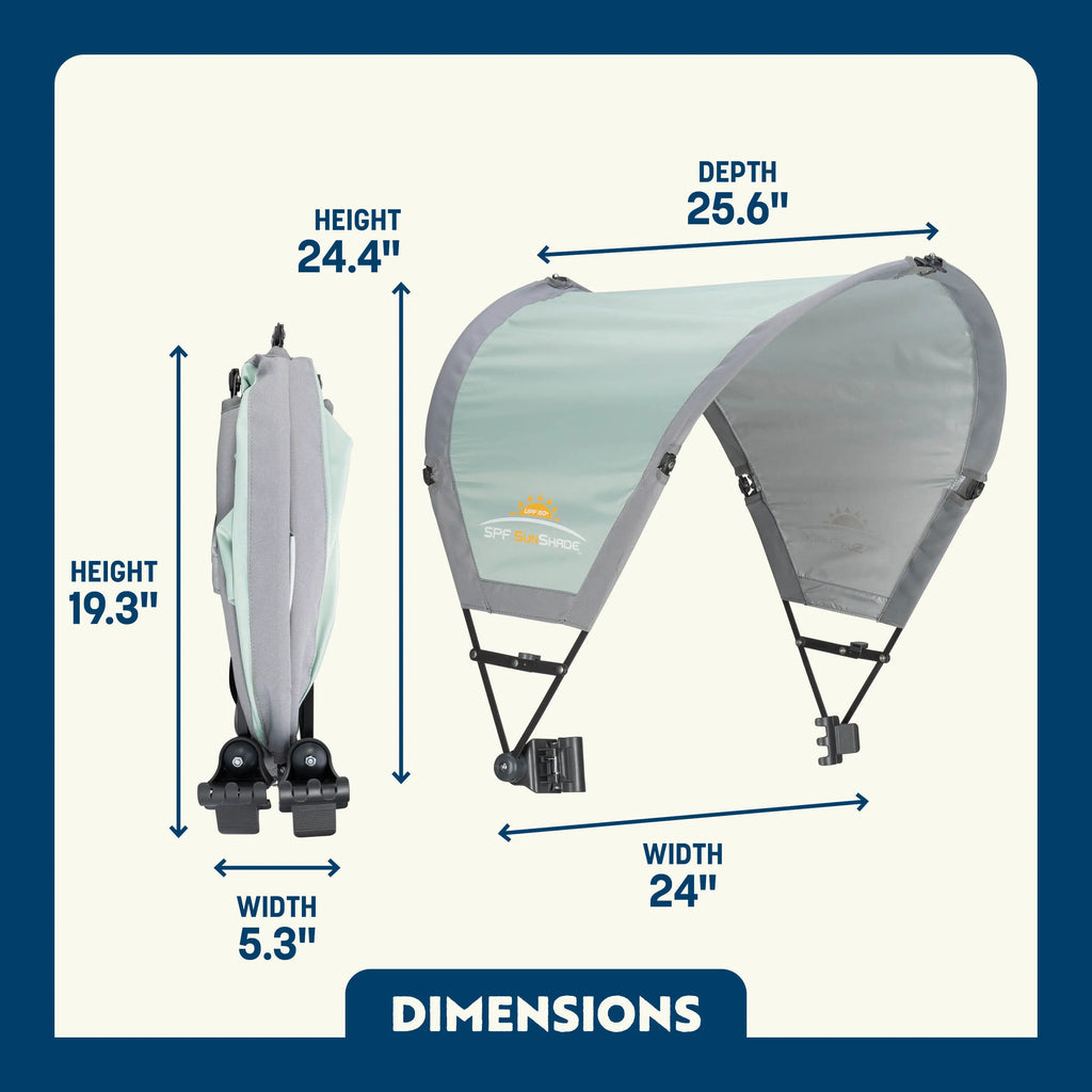 UV-Protection SunShade Accessory - Pastel Green - Pop-Up Outdoor Sun Shelter - UV400 Protection Detail