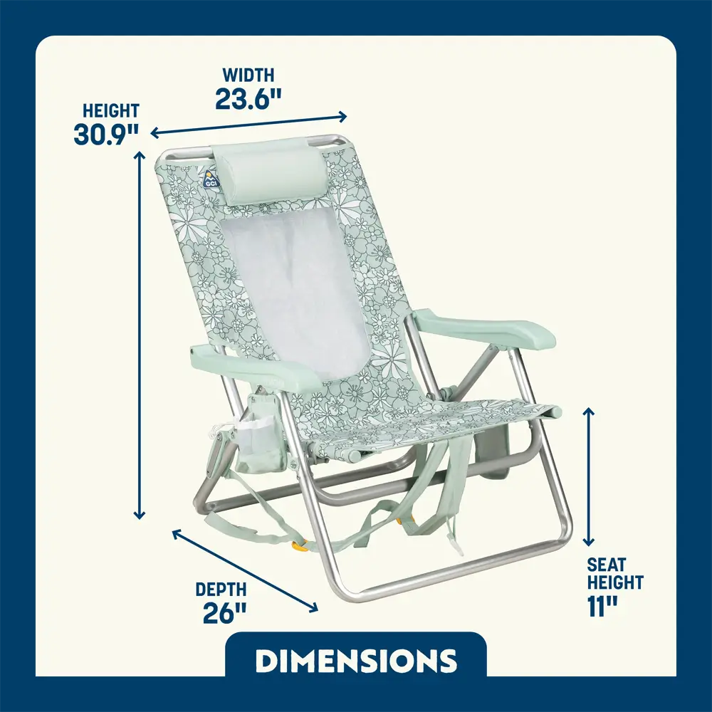 Ultra-Comfortable Backpack Beach Chair - Rocker Chair for Camping & Lawns Detail