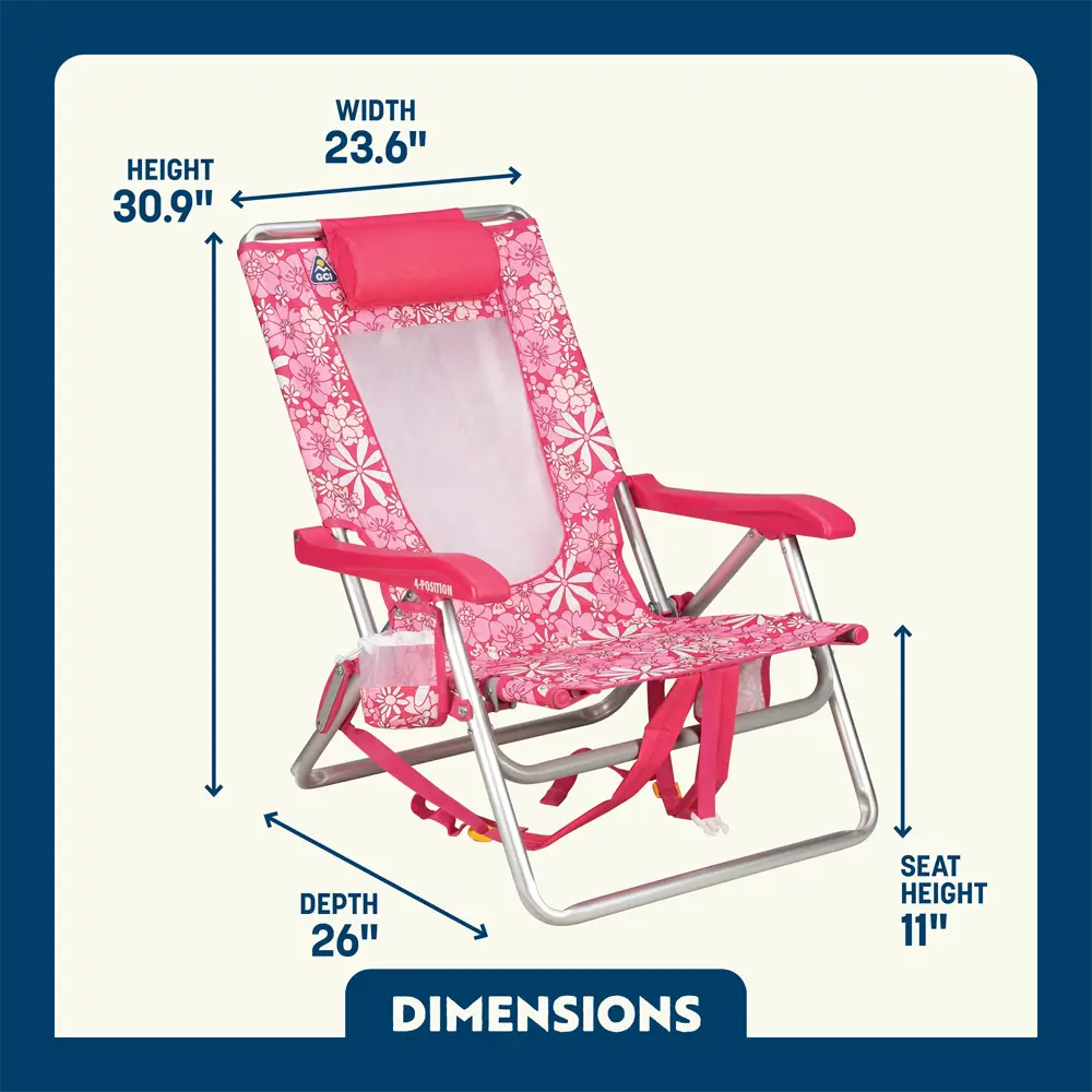 Ultra-Comfortable Backpack Beach Chair - Rocker Chair for Camping & Lawns Detail