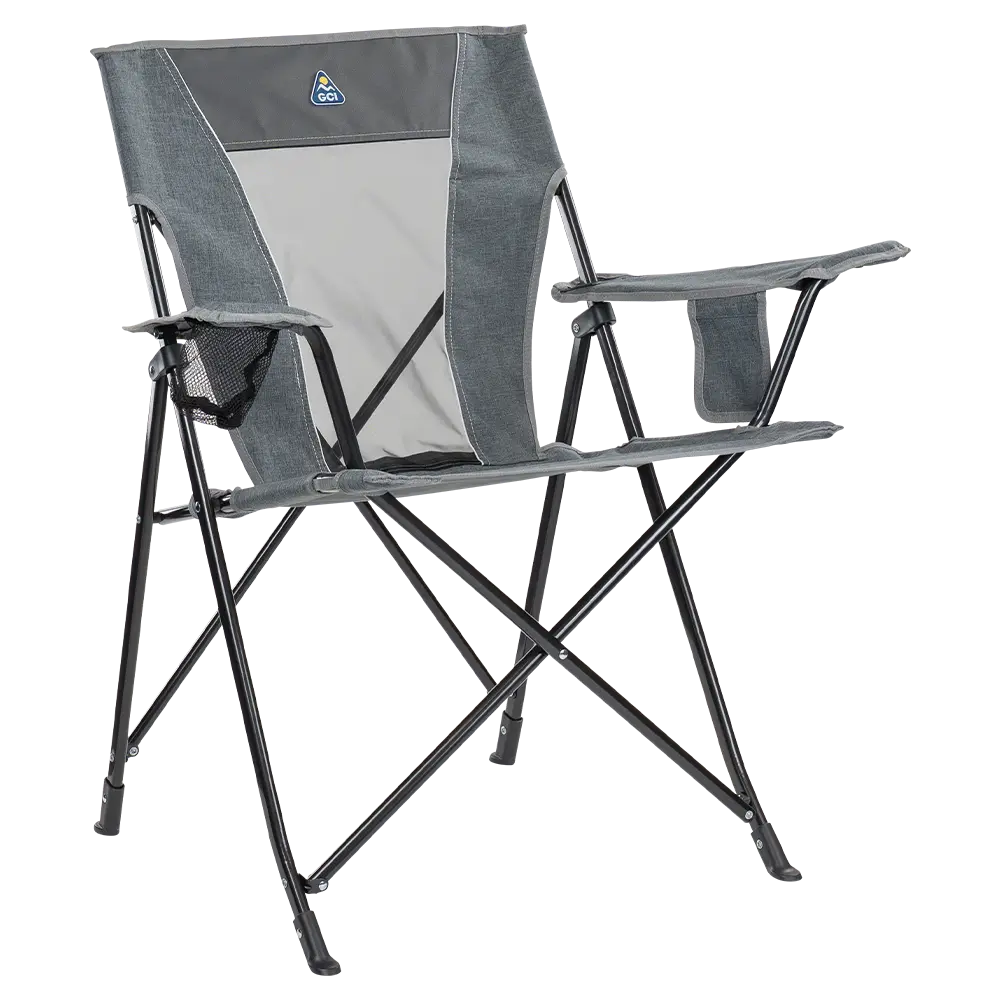 Ergonomic Portable Comfort Quad Chair - Folding Rocking Chair - Perfect for Tailgating - Heathered Pewter