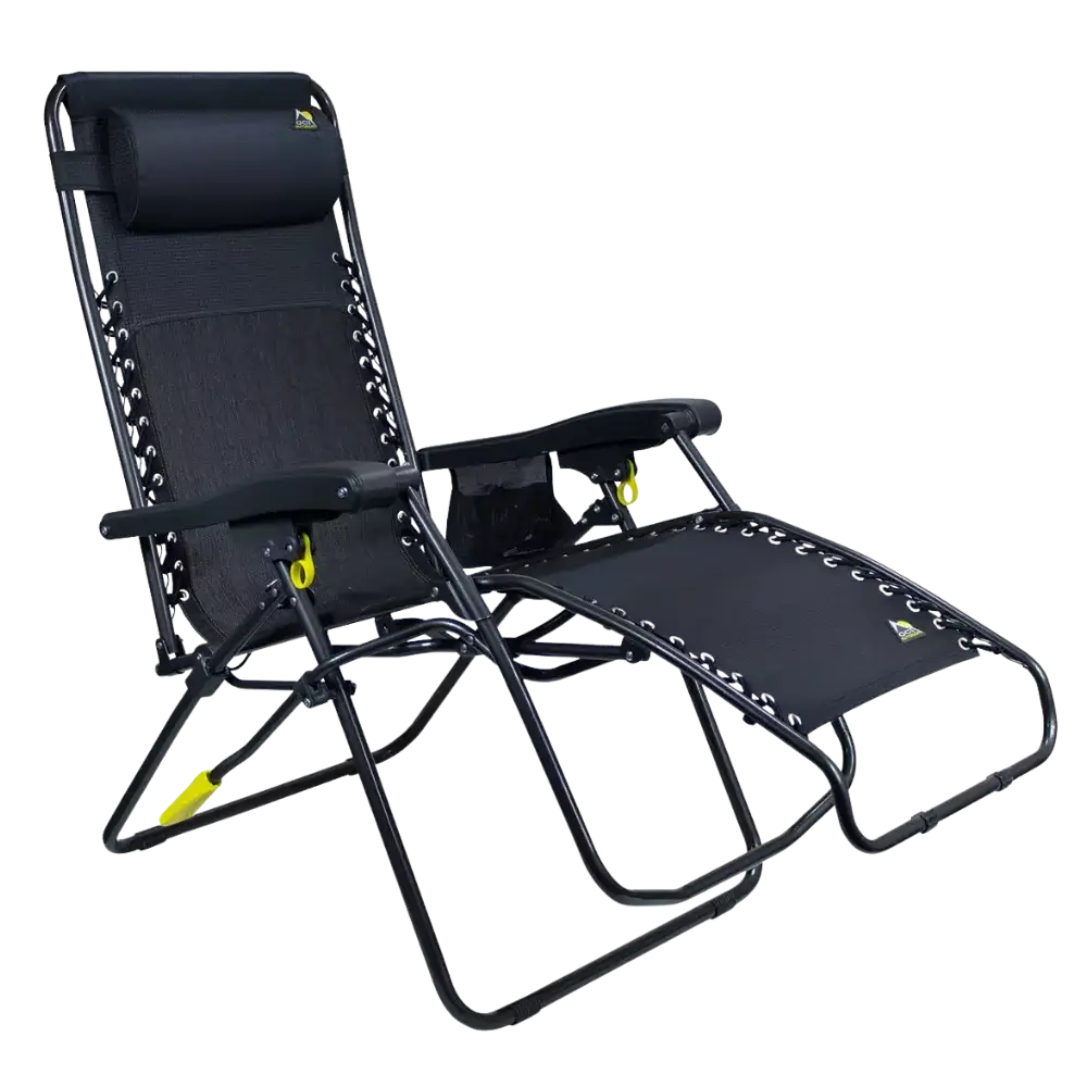 Premium All-Weather Freeform Zero Gravity Lounger Bundle - Camp Rocker Chair for Fishing & Beach Trips Detail