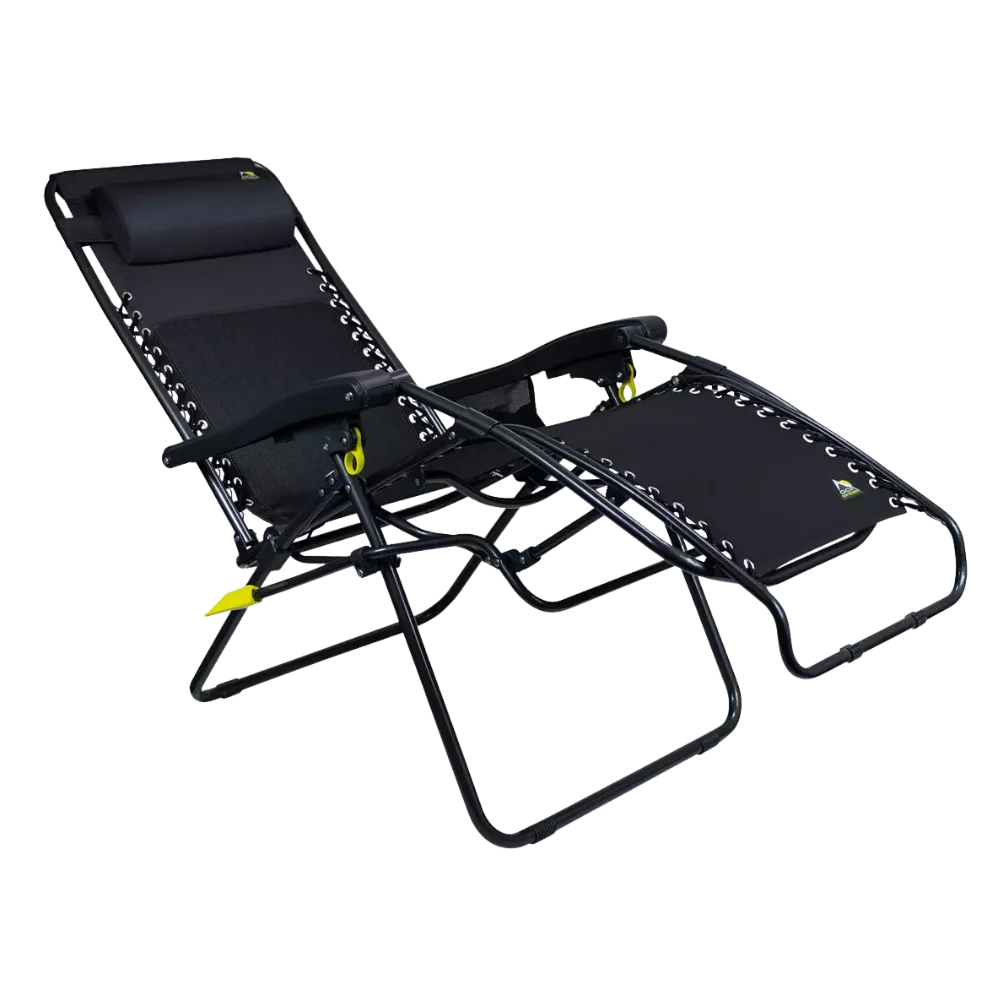 Premium All-Weather Freeform Zero Gravity Lounger Bundle - Camp Rocker Chair for Fishing & Beach Trips Detail