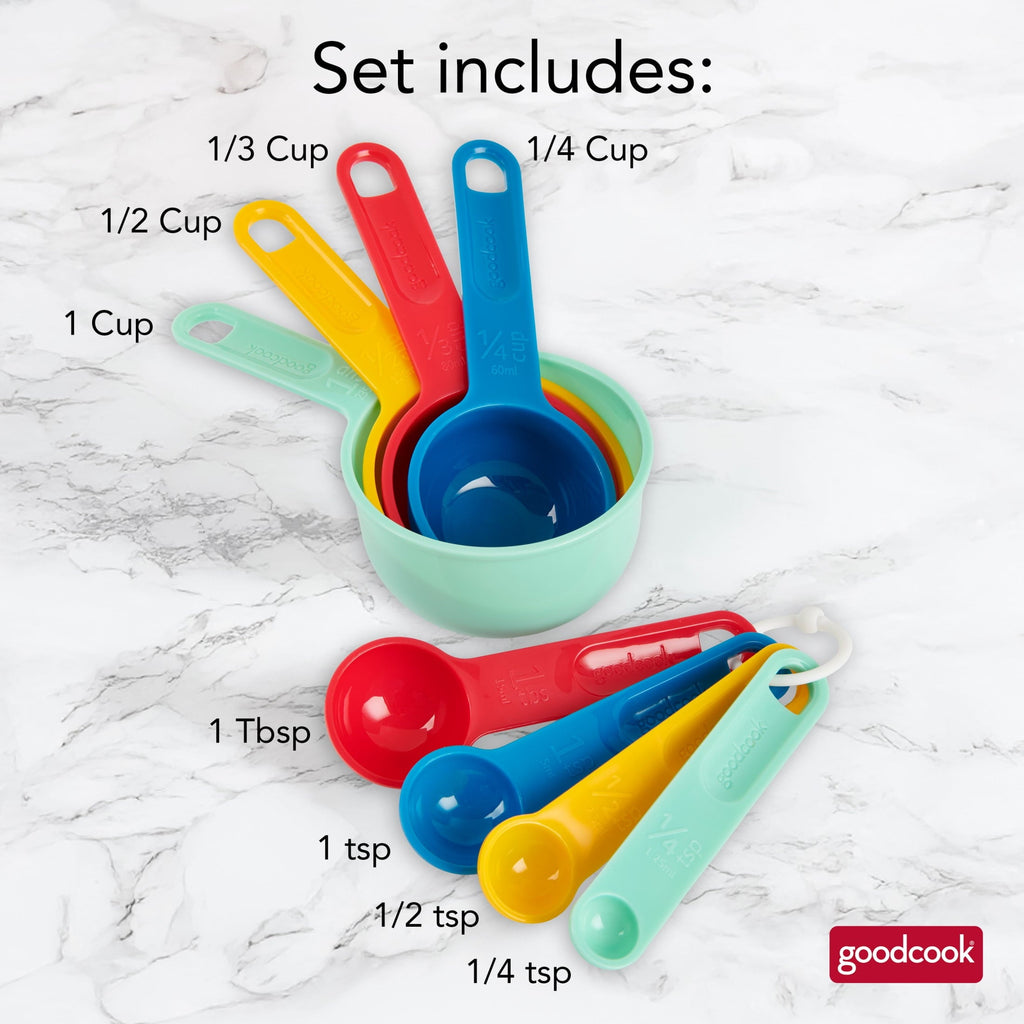 Innovative Measuring Cups And Spoons, Set Of 8 Nesting With Storage Ring - Premium Stainless Steel Garlic Presser & Peeler Detail