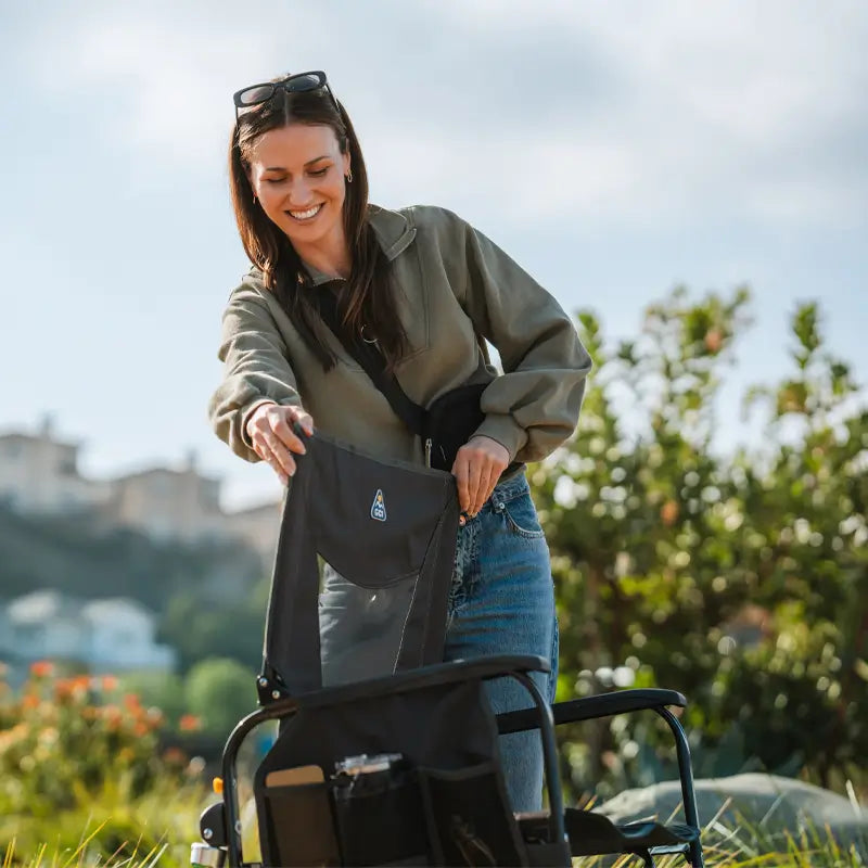 Foldable Adjustable Rocker - Rocker Chair for Camping & Lawns Detail