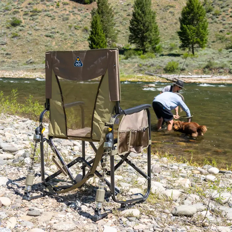 Foldable Adjustable Rocker - Rocker Chair for Camping & Lawns Detail