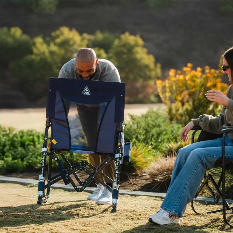 Foldable Adjustable Rocker - Rocker Chair for Camping & Lawns Detail