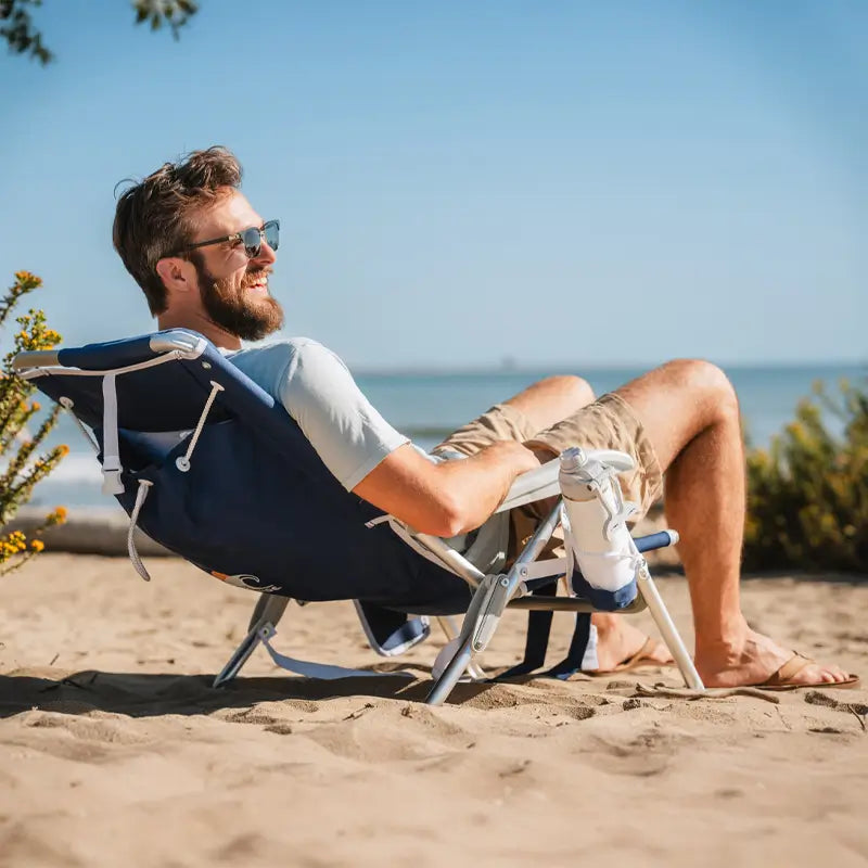 Ultra-Comfortable Backpack Beach Chair - Rocker Chair for Camping & Lawns Detail