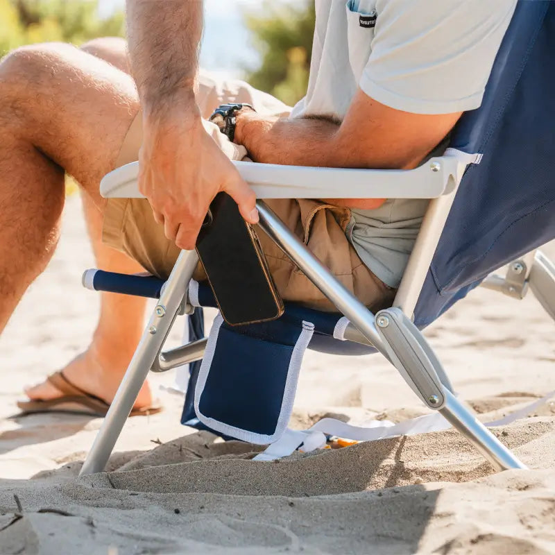 Ultra-Comfortable Backpack Beach Chair - Rocker Chair for Camping & Lawns Detail