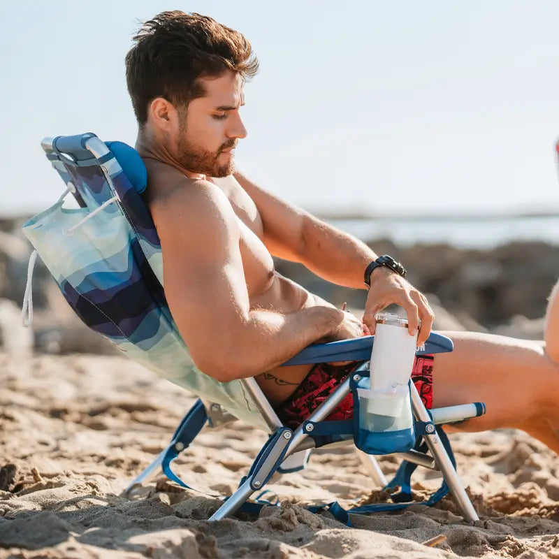 Ultra-Comfortable Backpack Beach Chair - Rocker Chair for Camping & Lawns Detail
