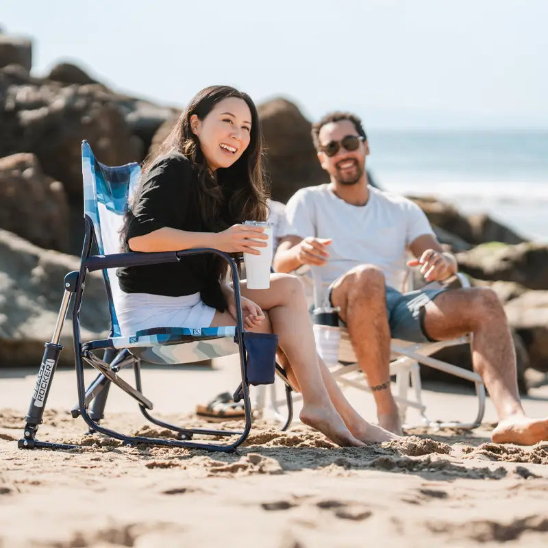 Ergonomic Portable Beach Rocker - Outdoor Rocking Chairs with Dynamic Comfort Edge Detail