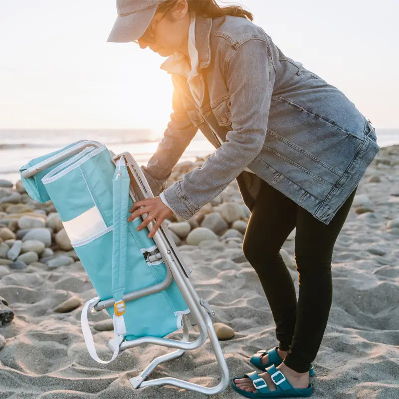 Ergonomic Portable Bi-Fold Beach Chair - Folding Rocking Chair - Perfect for Tailgating Detail