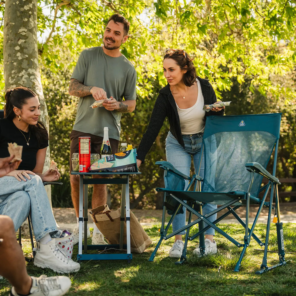 Slim-Fold Compact Camp Table 20 - Heavy Duty Aluminum Folding Picnic Table Detail