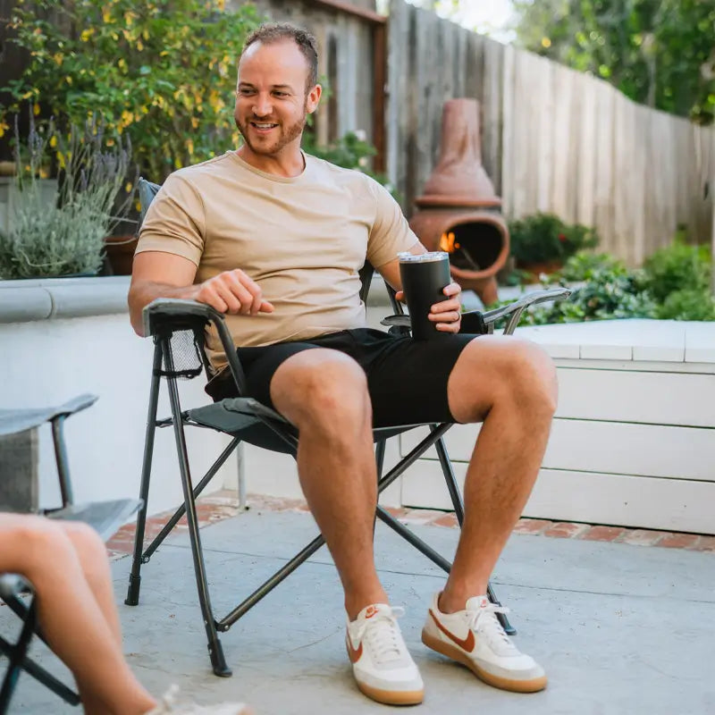 Ergonomic Portable Comfort Quad Chair - Folding Rocking Chair - Perfect for Tailgating Detail
