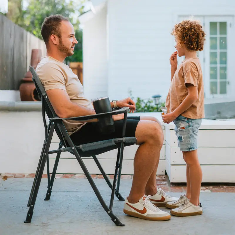 Ergonomic Portable Comfort Quad Chair - Folding Rocking Chair - Perfect for Tailgating Detail