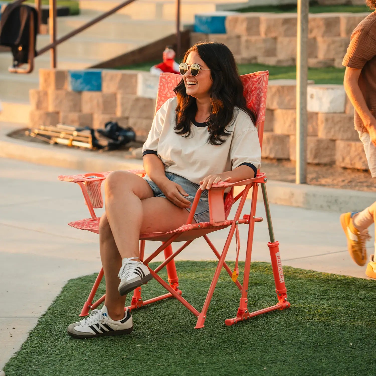 Heavy Duty Comfort Pro Rocker - Outdoor Rocking Chairs with Dynamic Comfort Edge Detail