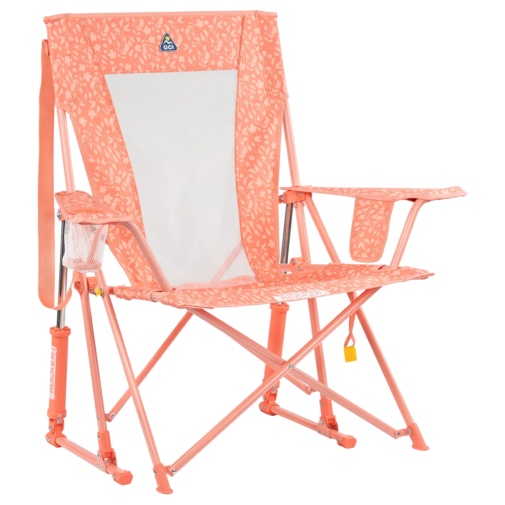 Heavy Duty Comfort Pro Rocker - Outdoor Rocking Chairs with Dynamic Comfort Edge - Coral Garden