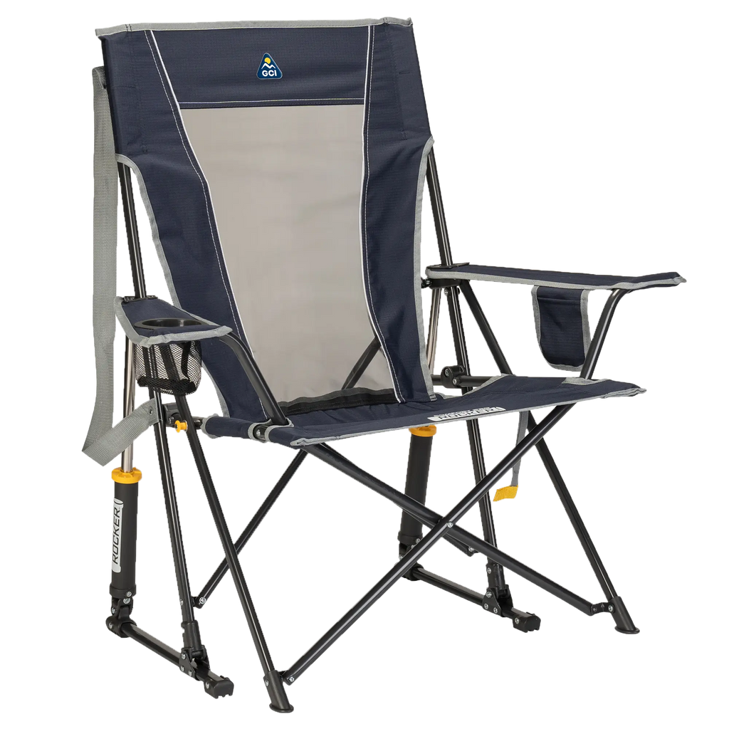 Heavy Duty Comfort Pro Rocker - Outdoor Rocking Chairs with Dynamic Comfort Edge - Indigo
