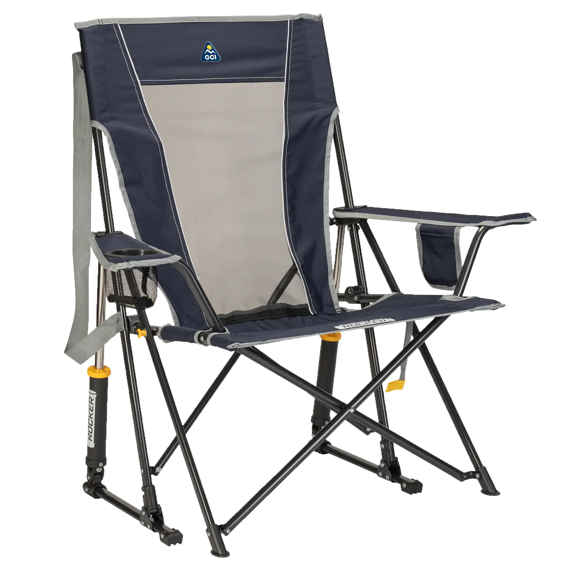 Heavy Duty Comfort Pro Rocker - Outdoor Rocking Chairs with Dynamic Comfort Edge - Indigo