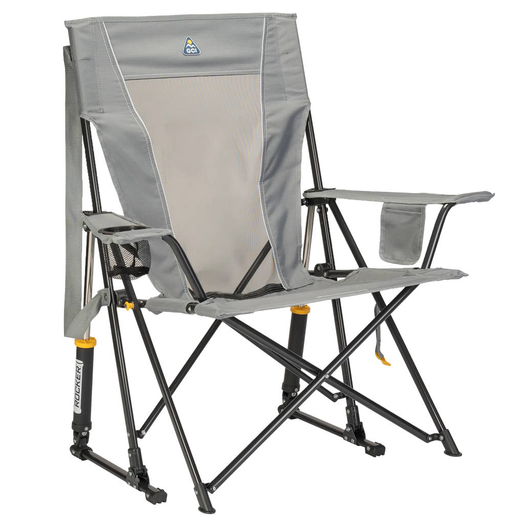 Heavy Duty Comfort Pro Rocker - Outdoor Rocking Chairs with Dynamic Comfort Edge - Mercury Gray
