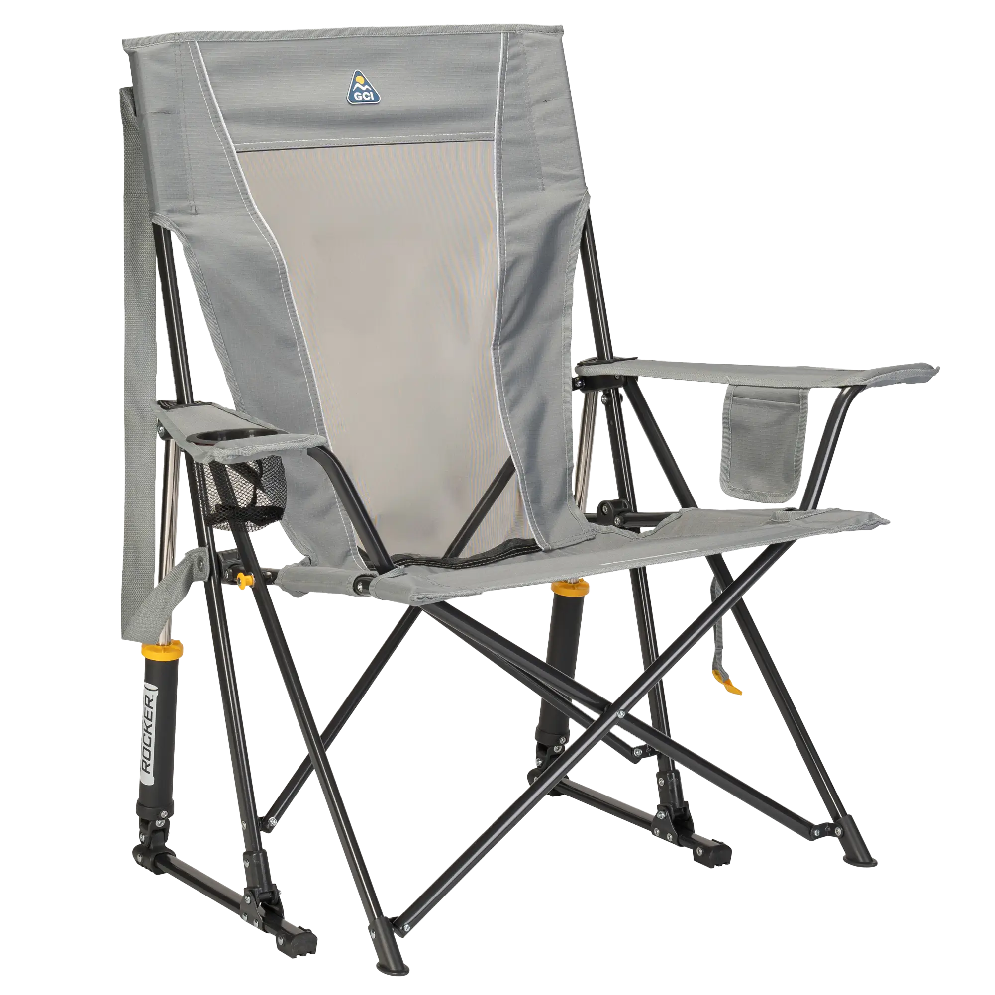 Heavy Duty Comfort Pro Rocker - Outdoor Rocking Chairs with Dynamic Comfort Edge - Mercury Gray