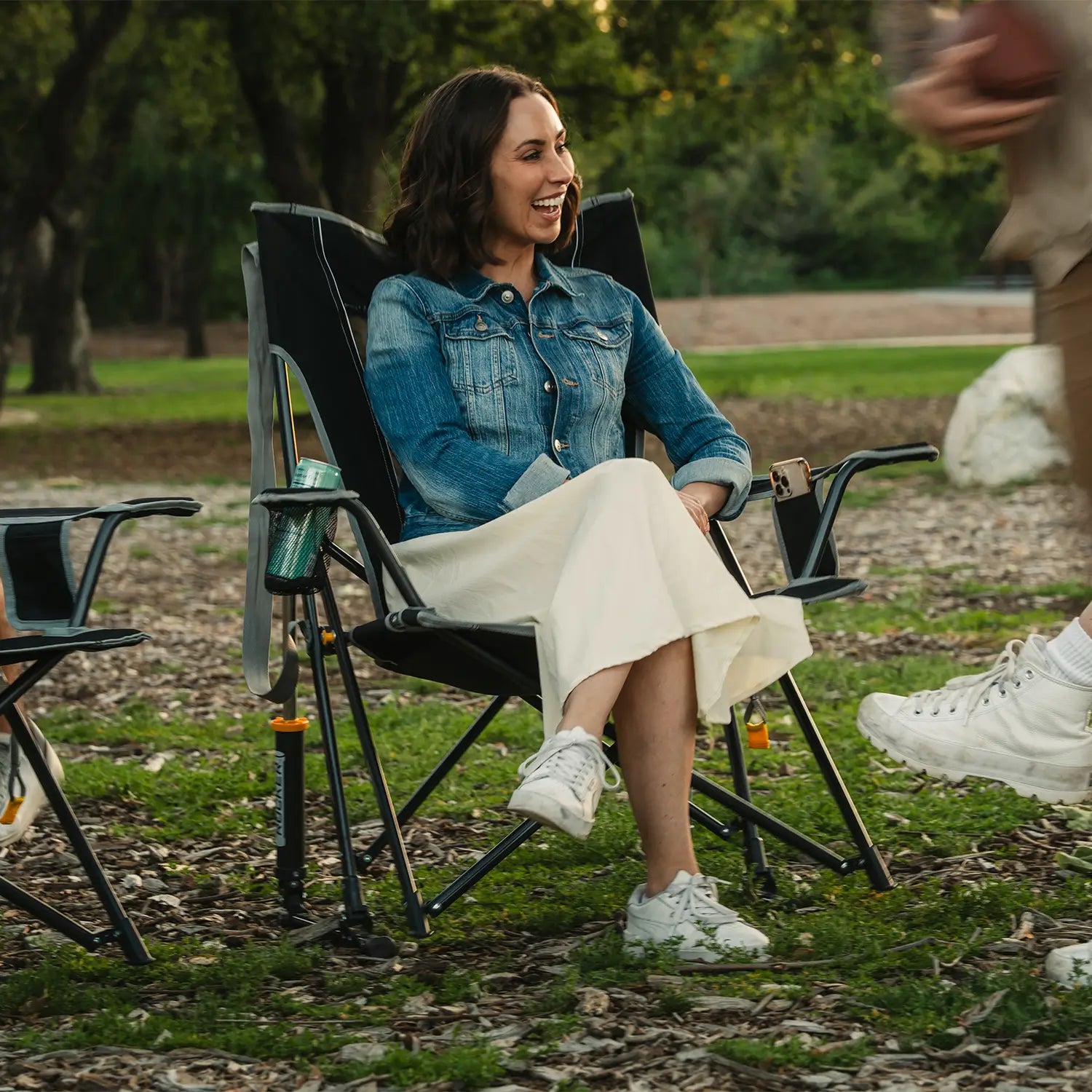 Heavy Duty Comfort Pro Rocker - Outdoor Rocking Chairs with Dynamic Comfort Edge Detail