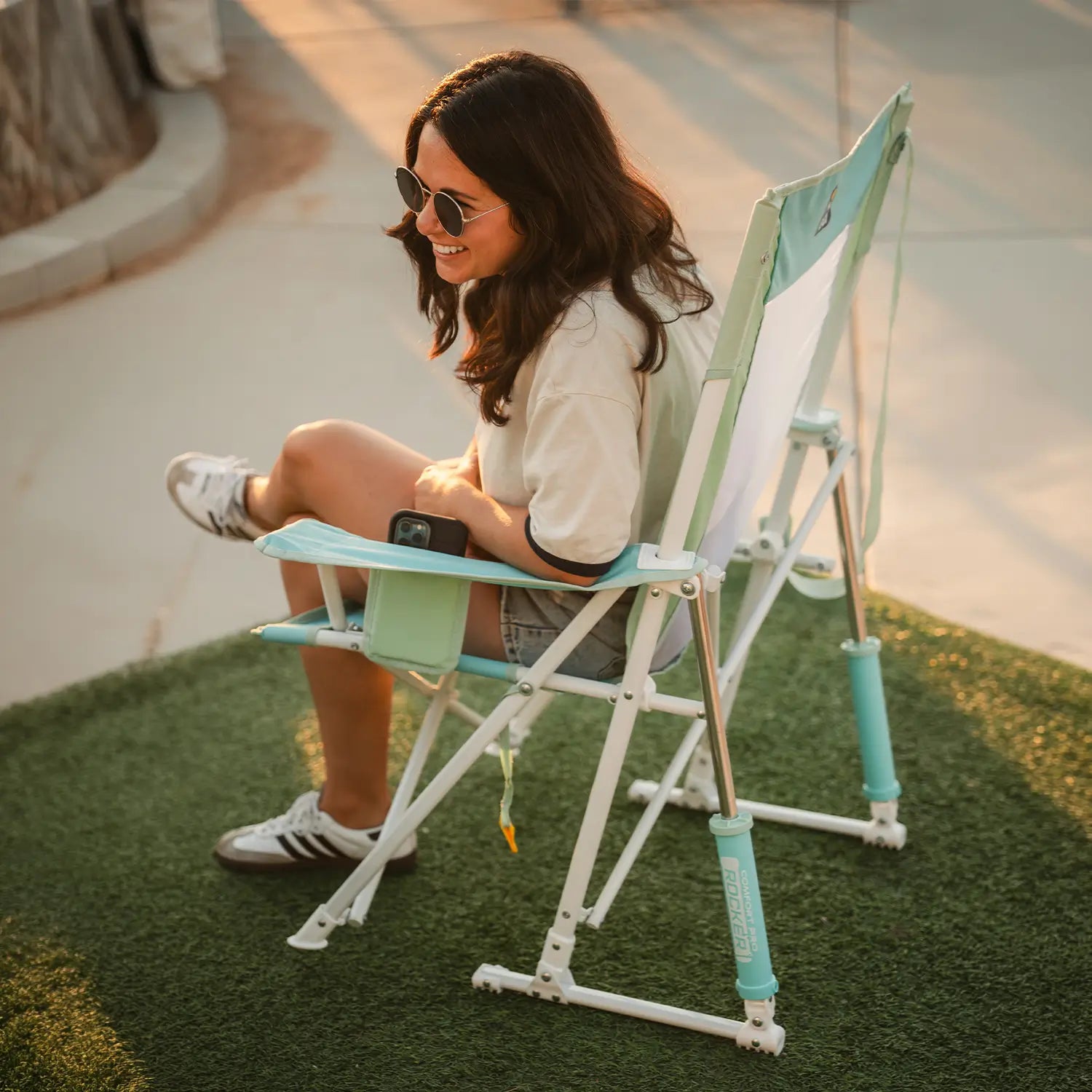 Heavy Duty Comfort Pro Rocker - Outdoor Rocking Chairs with Dynamic Comfort Edge Detail