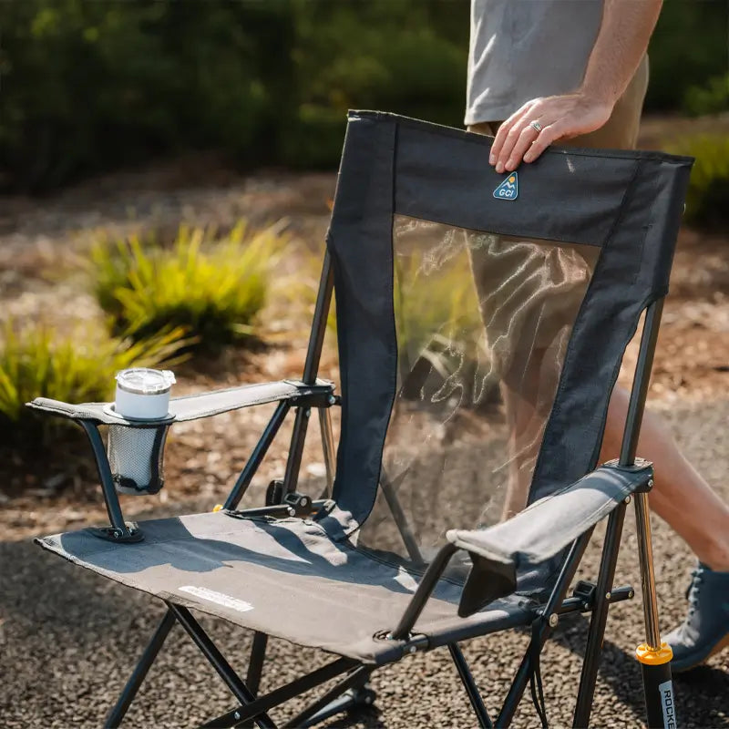 Ergonomic Portable Comfort Pro Rocker XL - Folding Rocking Chair - Perfect for Tailgating Detail