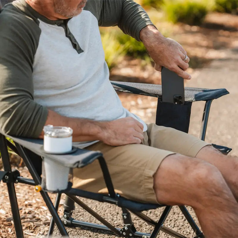 Ergonomic Portable Comfort Pro Rocker XL - Folding Rocking Chair - Perfect for Tailgating Detail