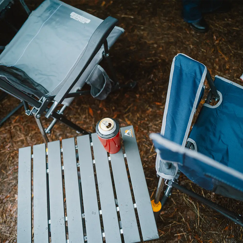 Slim-Fold Compact Camp Table 20 - Heavy Duty Aluminum Folding Picnic Table Detail