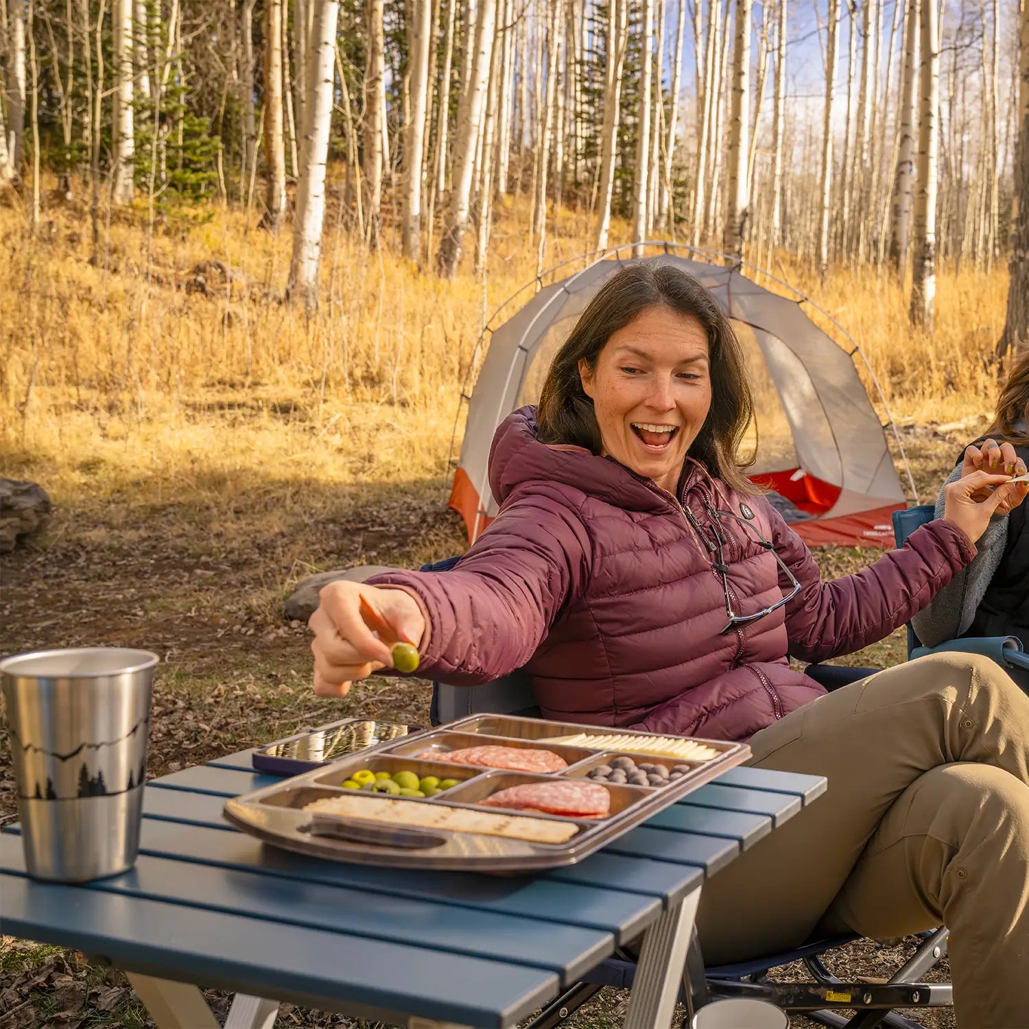 Slim-Fold Compact Camp Table 20 - Heavy Duty Aluminum Folding Picnic Table Detail