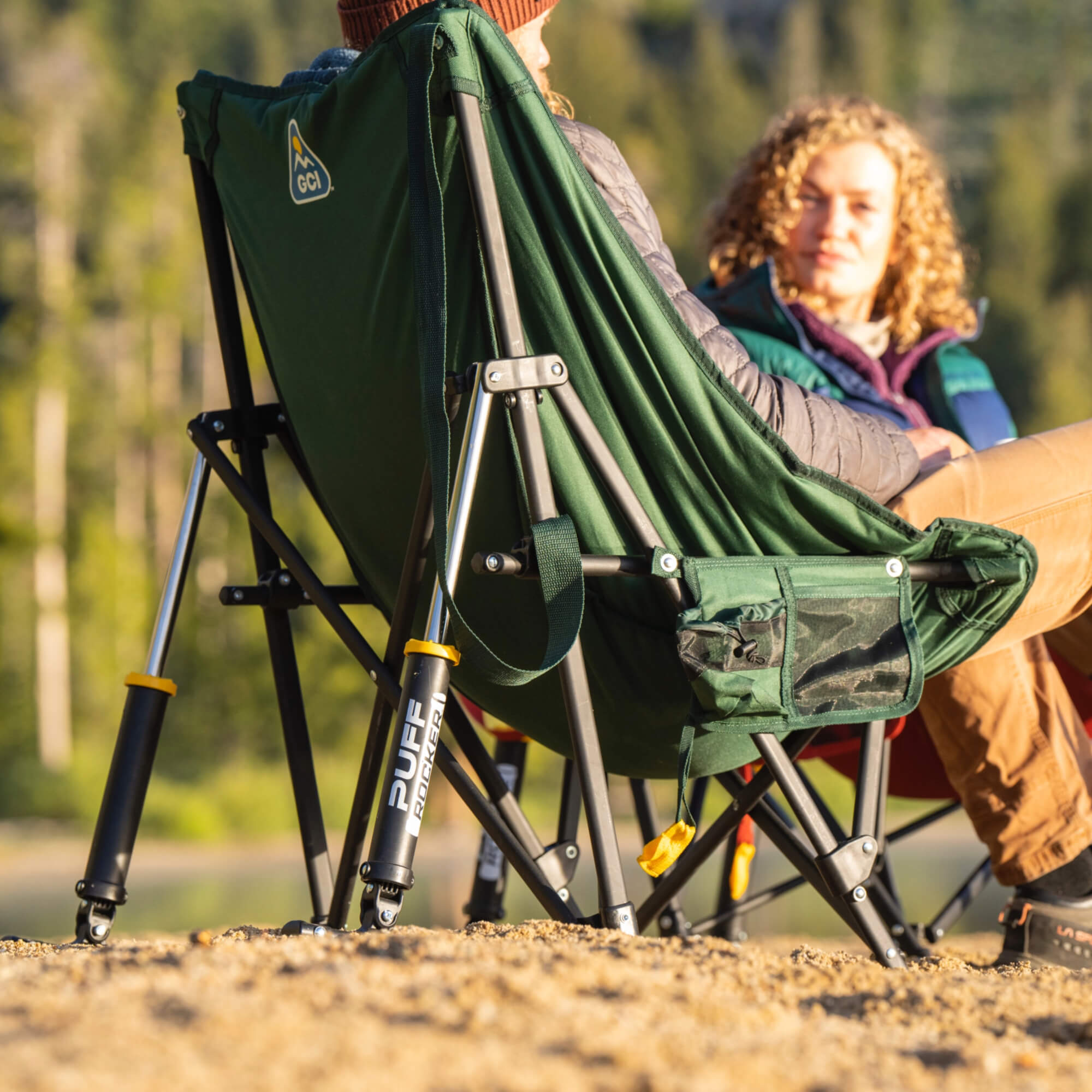 Premium All-Weather Puff Rocker - Outdoor Rocking Chairs with Dynamic Comfort Edge Detail