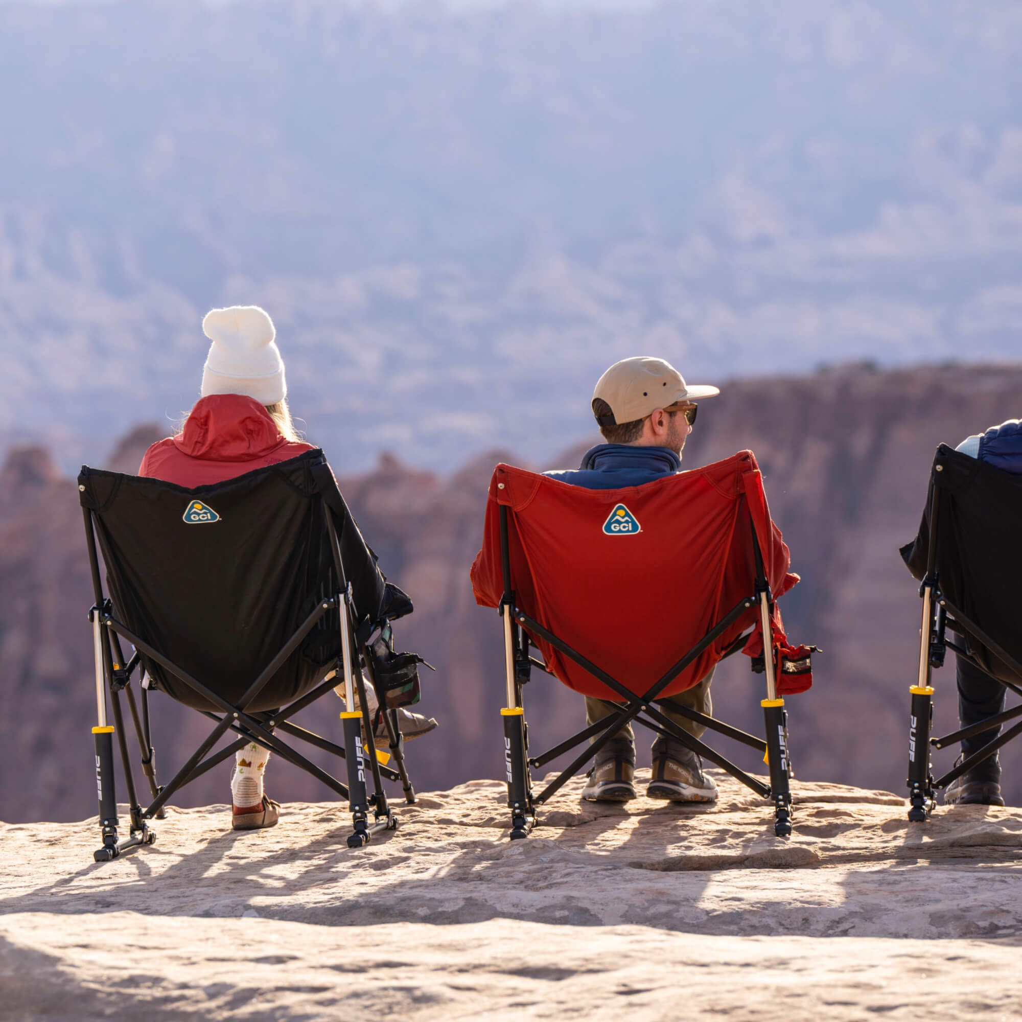 Premium All-Weather Puff Rocker - Outdoor Rocking Chairs with Dynamic Comfort Edge Detail