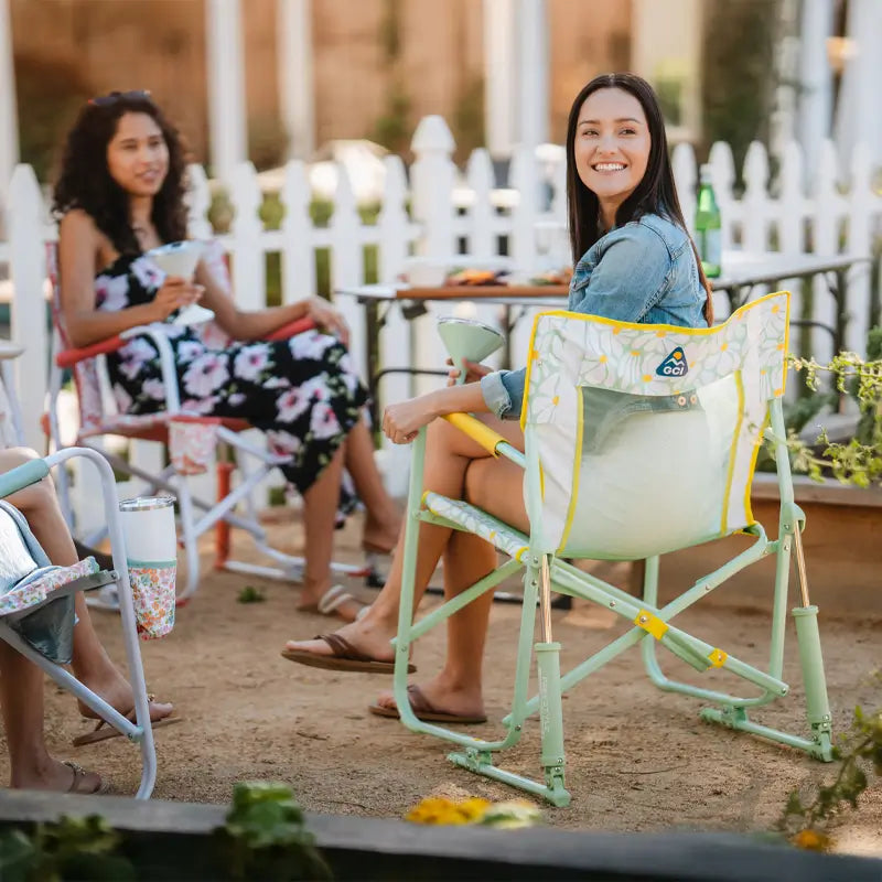 Ergonomic Portable Freestyle Rocker - Folding Rocking Chair - Perfect for Tailgating Detail