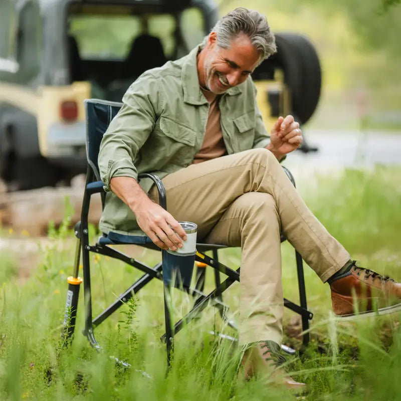 Ergonomic Portable Freestyle Rocker - Folding Rocking Chair - Perfect for Tailgating Detail
