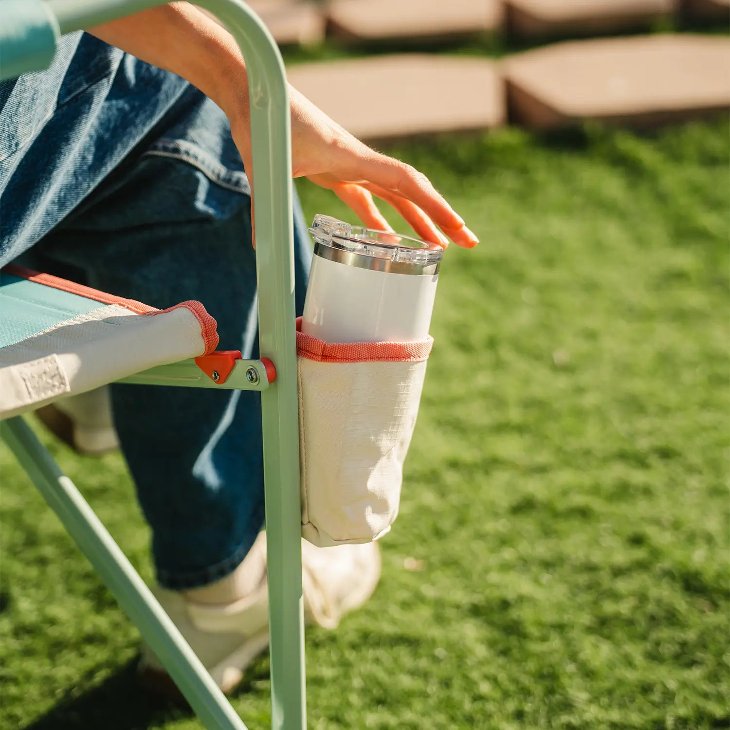 Ergonomic Portable Freestyle Rocker - Folding Rocking Chair - Perfect for Tailgating Detail