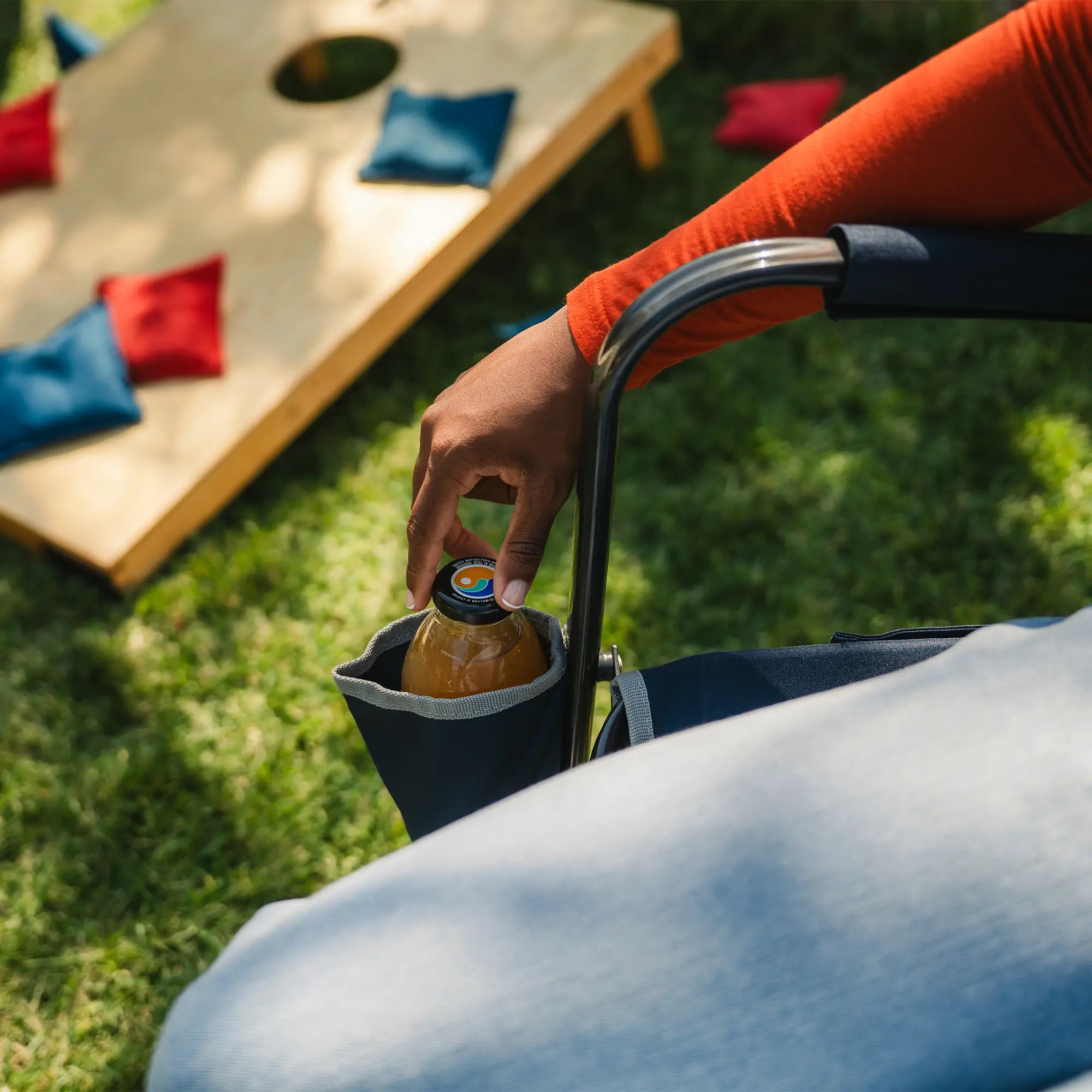 Ergonomic Portable Freestyle Rocker - Folding Rocking Chair - Perfect for Tailgating Detail