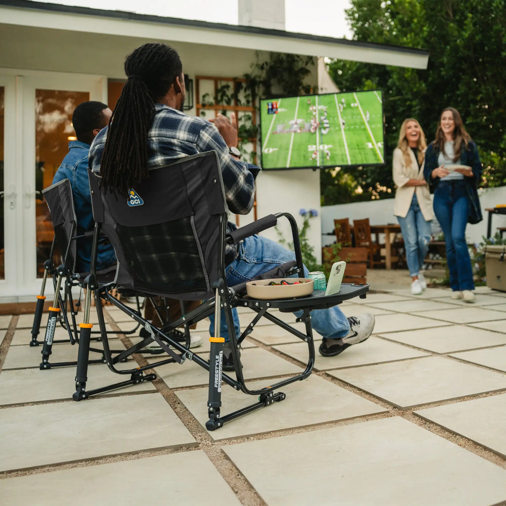 Ultra-Comfortable Freestyle Rocker XL with Side Table - Rocker Chair for Camping & Lawns Detail
