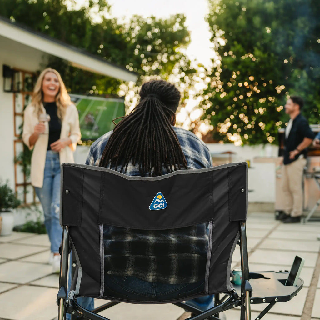 Ultra-Comfortable Freestyle Rocker XL with Side Table - Rocker Chair for Camping & Lawns Detail