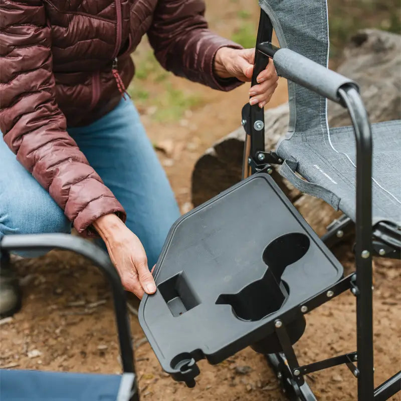 Foldable Freestyle Rocker with Side Table - Camp Rocker Chair for Fishing & Beach Trips Detail