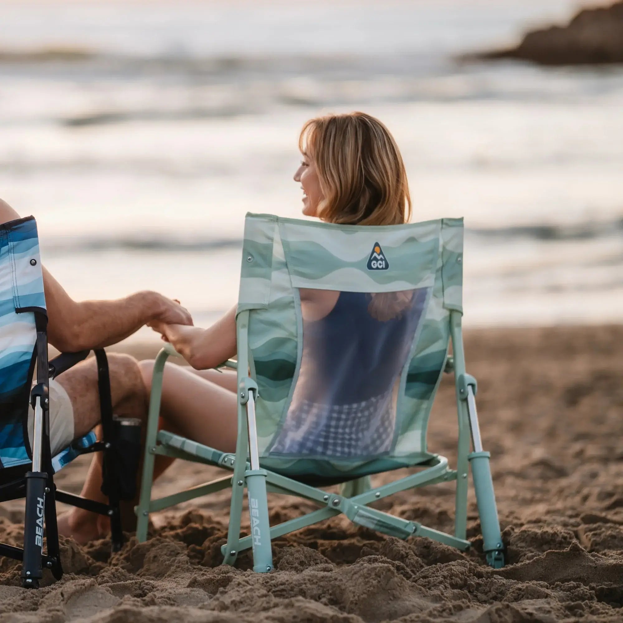 Ergonomic Portable Beach Rocker - Outdoor Rocking Chairs with Dynamic Comfort Edge Detail