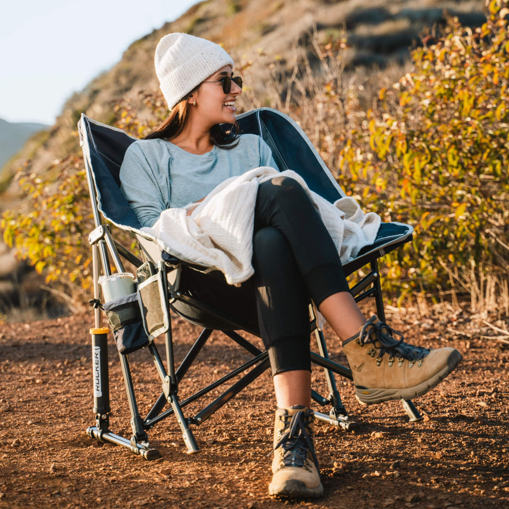 Premium All-Weather Pod Rocker - Rocker Chair for Camping & Lawns Detail