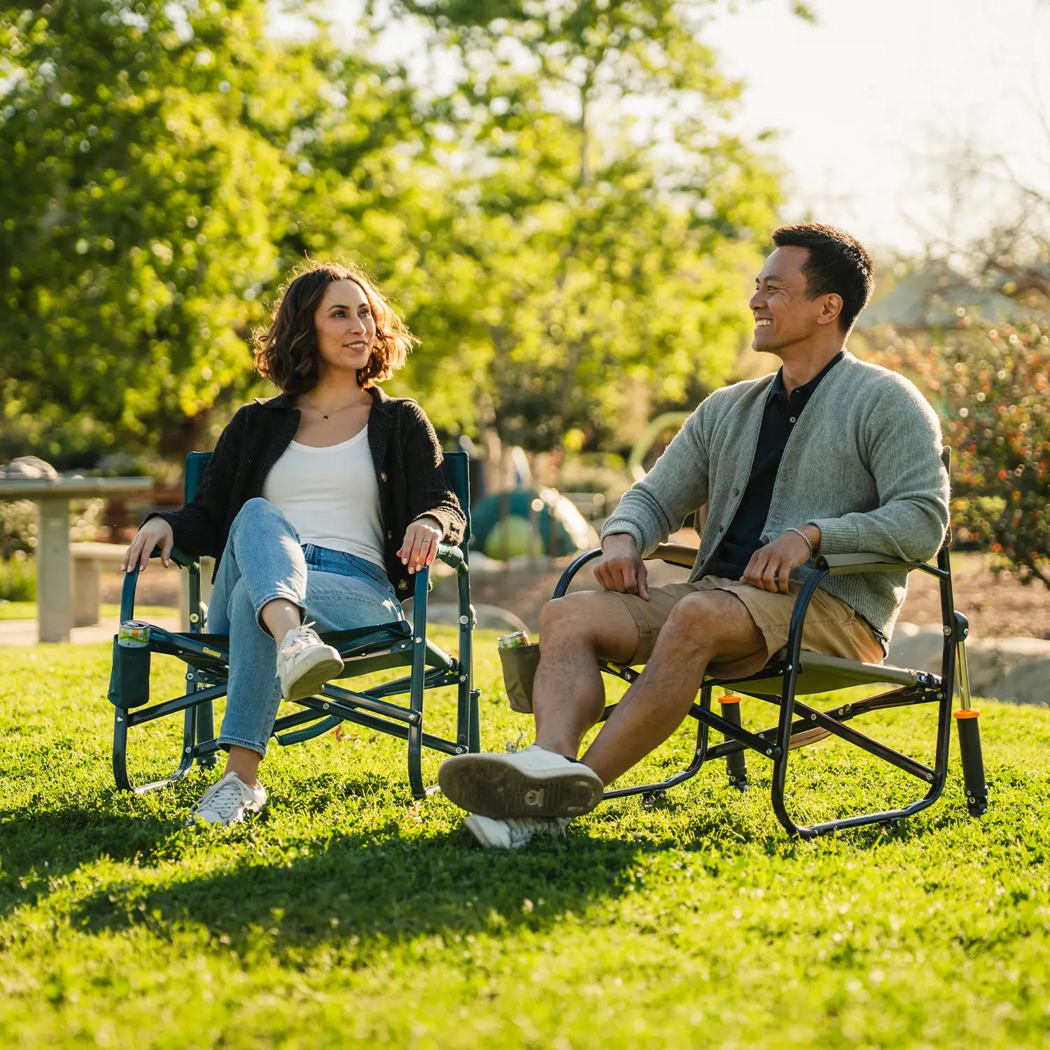 Premium All-Weather Grab & Go Rocker - Rocker Chair for Camping & Lawns Detail