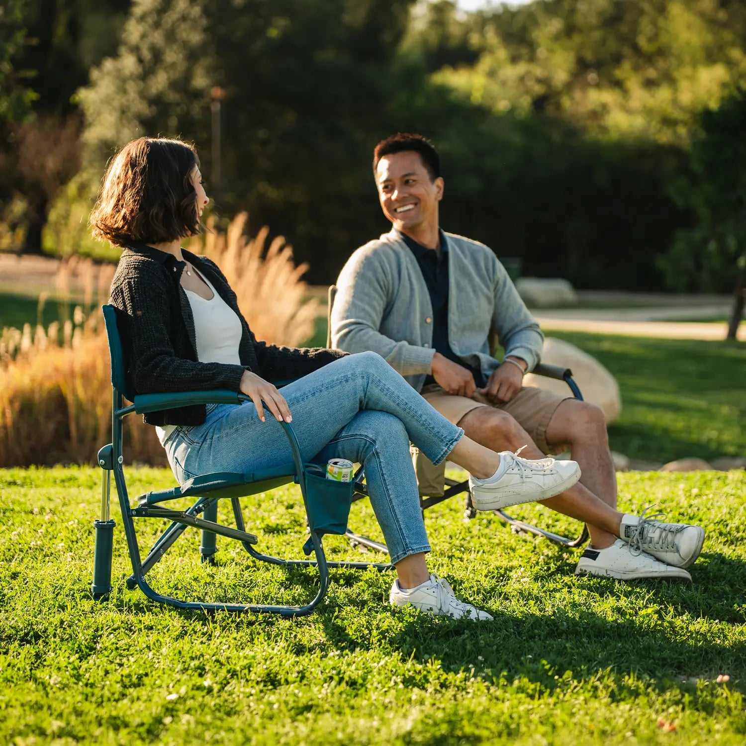 Premium All-Weather Grab & Go Rocker - Rocker Chair for Camping & Lawns Detail