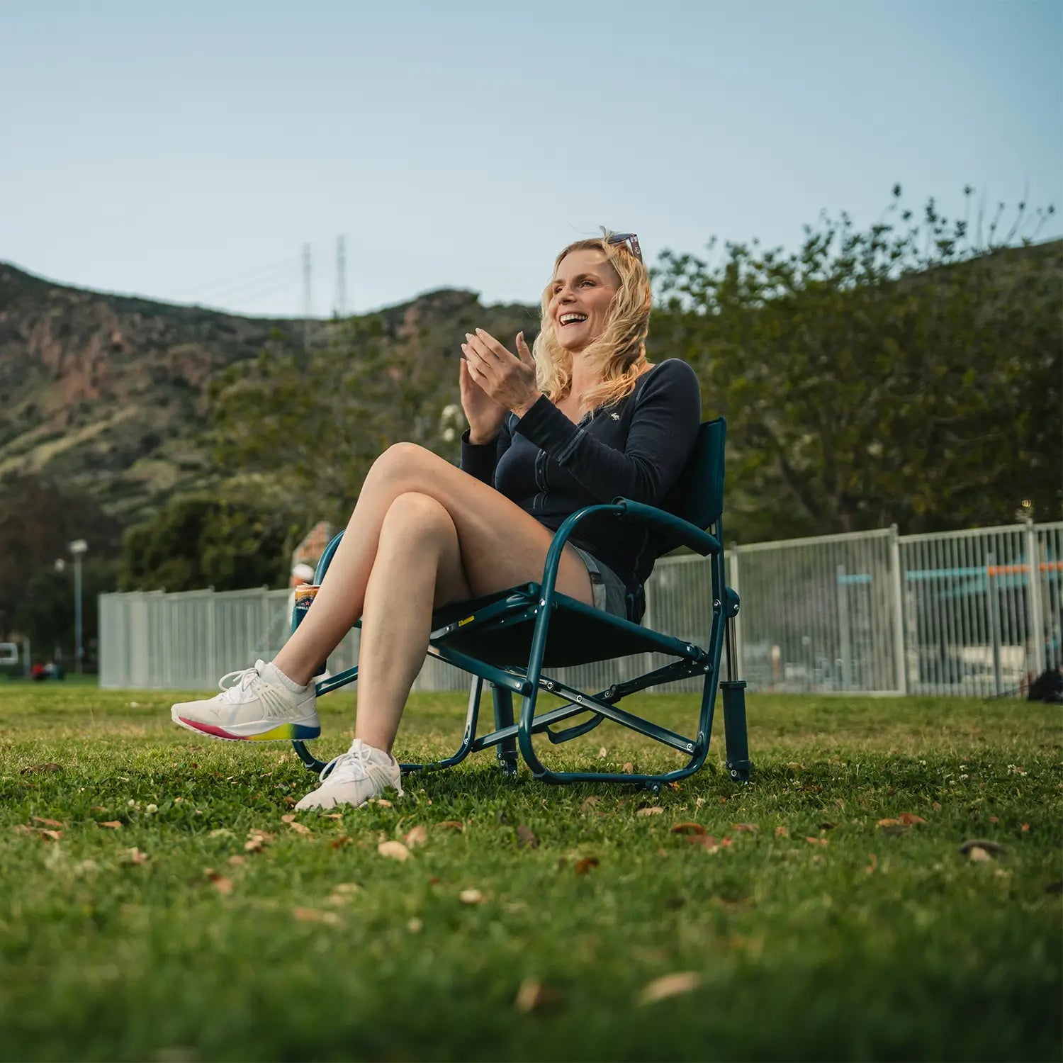 Premium All-Weather Grab & Go Rocker - Rocker Chair for Camping & Lawns Detail