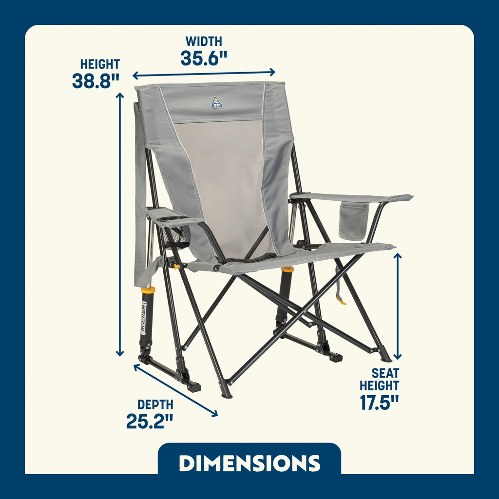 Heavy Duty Comfort Pro Rocker - Outdoor Rocking Chairs with Dynamic Comfort Edge Detail