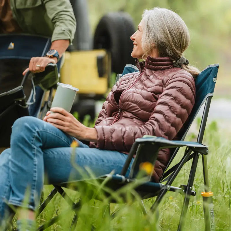 Foldable Kickback Rocker - Camp Rocker Chair for Fishing & Beach Trips Detail