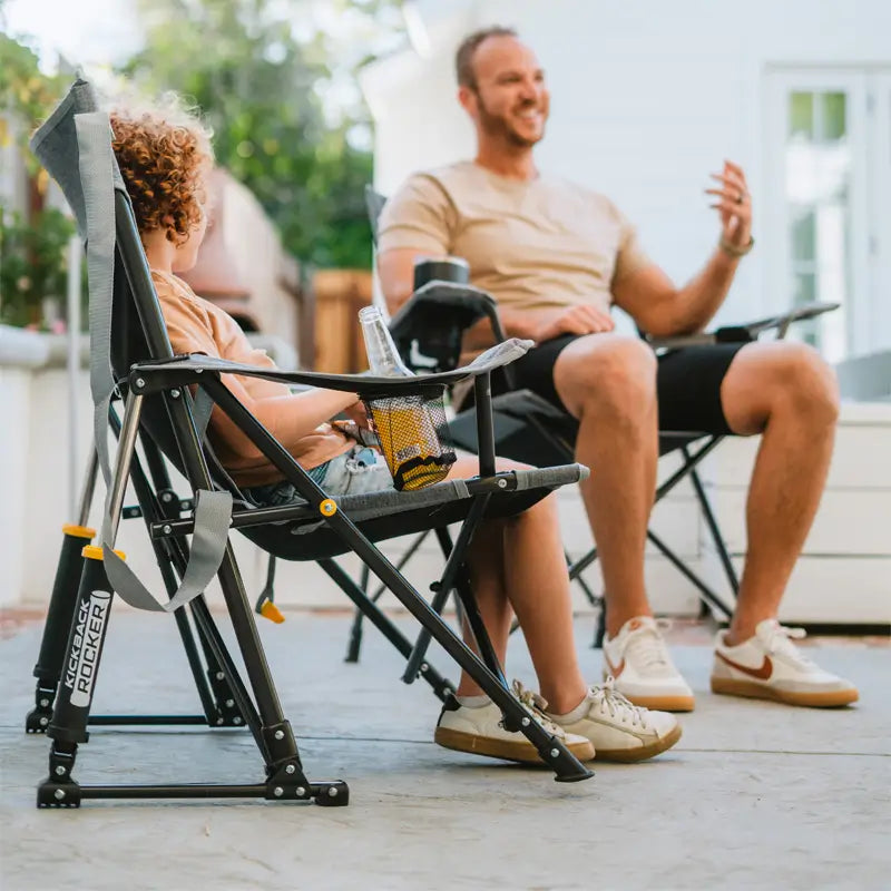 Foldable Kickback Rocker - Camp Rocker Chair for Fishing & Beach Trips Detail