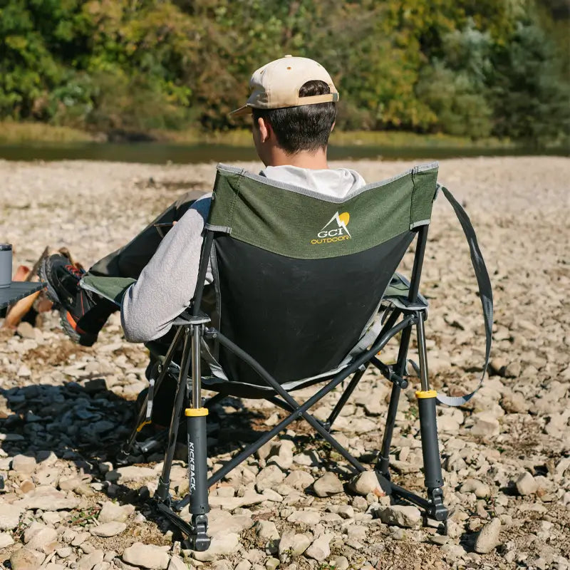 Foldable Kickback Rocker - Camp Rocker Chair for Fishing & Beach Trips Detail